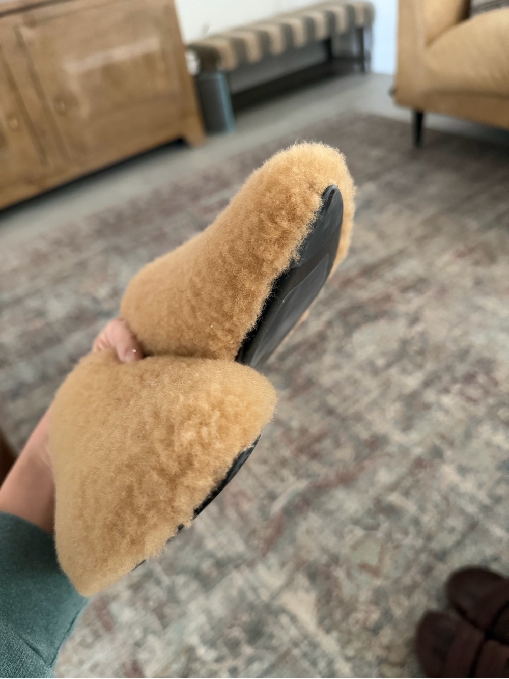 Jenni Kayne Shearling wool and leather mules - Picture 7 of 7